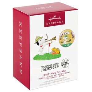 New! Peanuts Snoopy Beagle Scouts 50th Anniv. Pin + Hallmark Keepsake Ornament